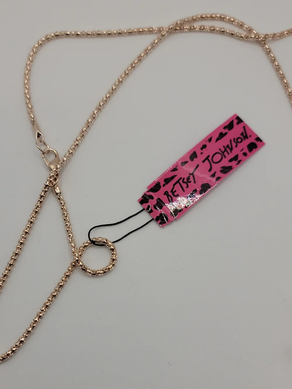 Betsey Johnson Gold-Tone Jeweled Poodle Pendant Necklace - Pink/Blue/White